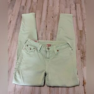 True Religion Serena Skinny Jeans Size 28 Mint